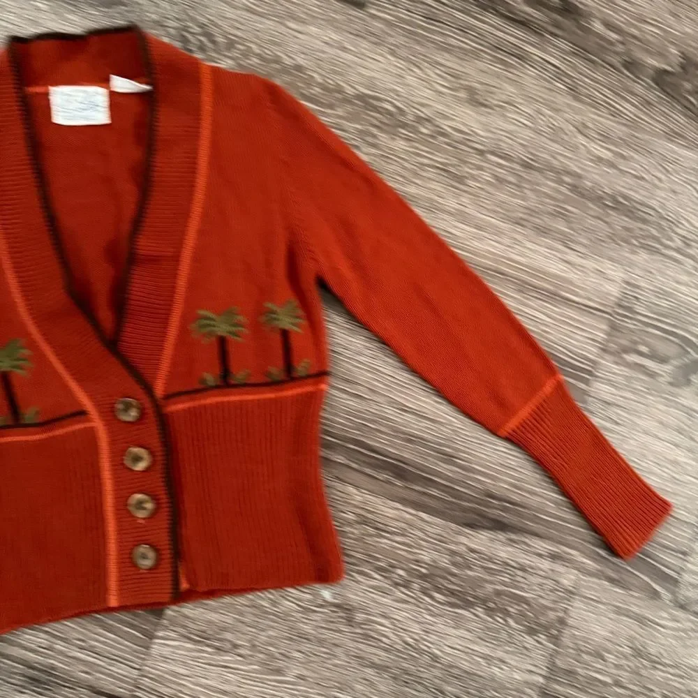 Little Lisa Vintage Palm Tree Cardigan - Picture 4 of 8